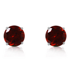 3.1 Carat 14K Solid White Gold Entre Nous Garnet Earrings