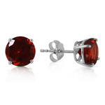 3.1 Carat 14K Solid White Gold Entre Nous Garnet Earrings