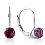 1.2 CTW 14K Solid White Gold Being Yourself Amethyst Earrings