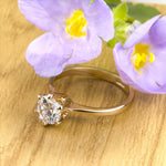 1.0 CT Round Cut 6 Prong Wedding Engagement RING Rose Gold Plated Size 5-9