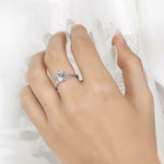 Womens Sterling Silver Round Solitaire Promise Engagement Ring 3 CTW Size 5-10