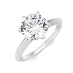 Womens Sterling Silver Round Solitaire Promise Engagement Ring 3 CTW Size 5-10