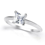 Womens 0.75 Ct Solitaire PRINCESS CUT Wedding Engagement Promise RING SIZE 5-9