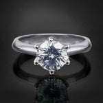 Womens Sterling Silver Round Solitaire Promise Engagement Ring 3 CTW Size 5-10