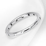 0.15 Carat Classic Delicate Skinny RING Wedding BAND Sterling Silver Size 6-9
