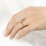 1.0 CT Round Cut 6 Prong Wedding Engagement RING Rose Gold Plated Size 5-9