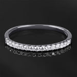 Womens 1/6 CT Stackable Wedding BAND Anniversary RING CZ White Gold Over Silver